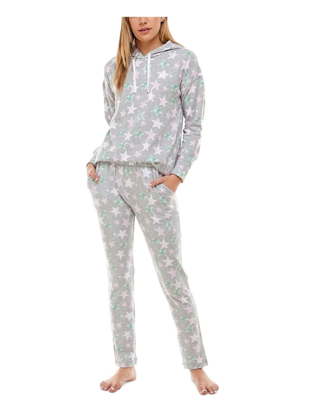 Roudelain Womens Drop Shoulder Hoodie and Slim Leg Pant Lounge Set Size L